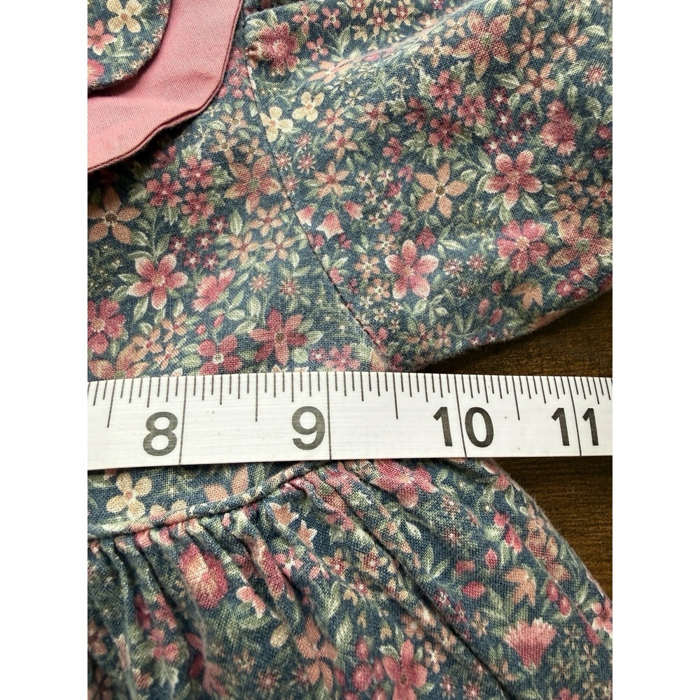 Vintage Simi Toddler Girls Dress Size 2T Peter Pan Collar Ditzy Floral Lined - Picture 8 of 9